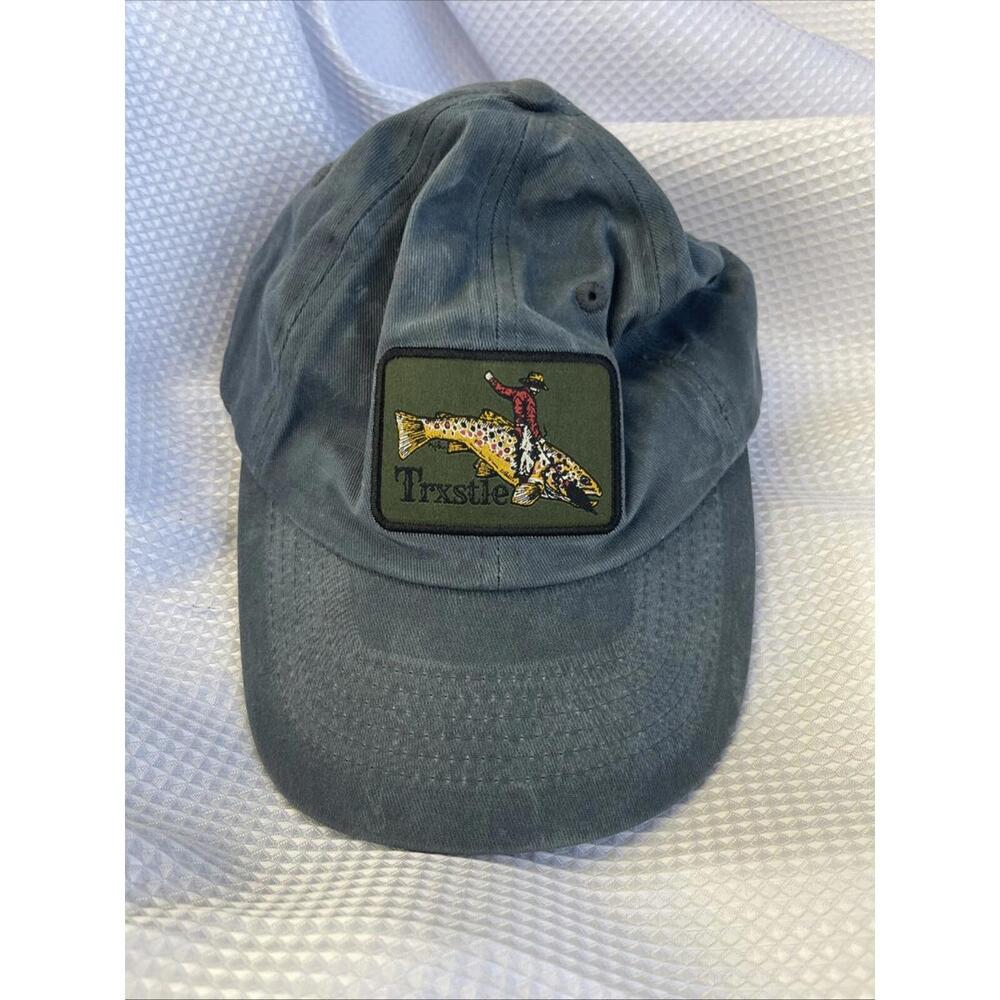 Trxstle Trucker Hat Canvas Waxed‎ Blue H42